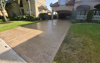 stamped concrete driveway