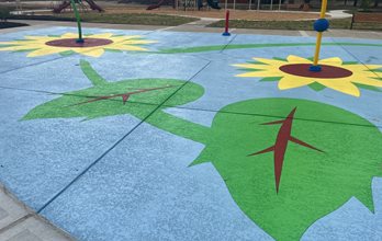 colorful splash pad