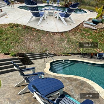 before and after Baytown pool deck