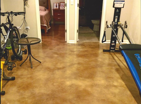 stained residential gym sundek houston