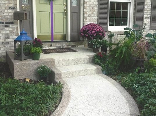 exposed aggregate walkway sundek houston