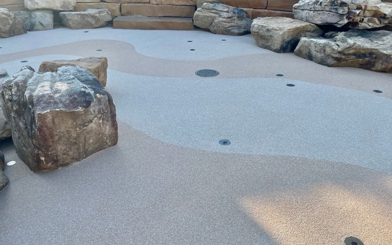 SunPlay splash pad safety surface Houston