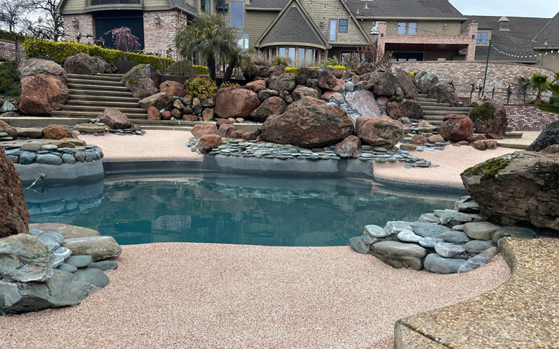 SunPlay safety surfacing pool deck Houston