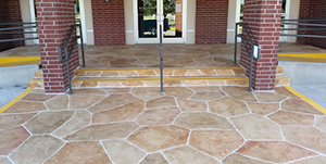 stamped concrete entry