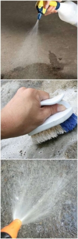 clean antifreeze off concrete