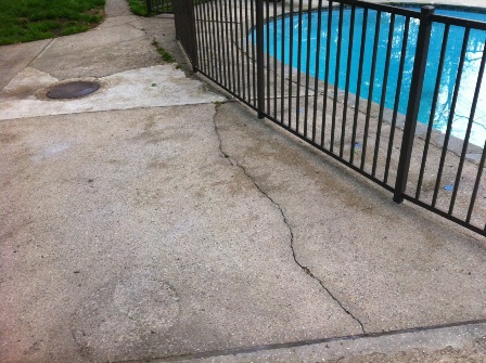 cracked pool deck