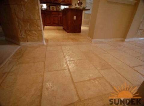 indoor stamped concrete floor