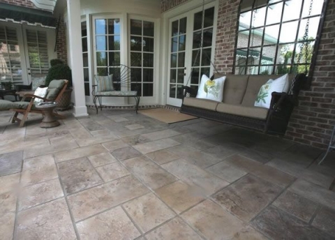 stamped concrete patio